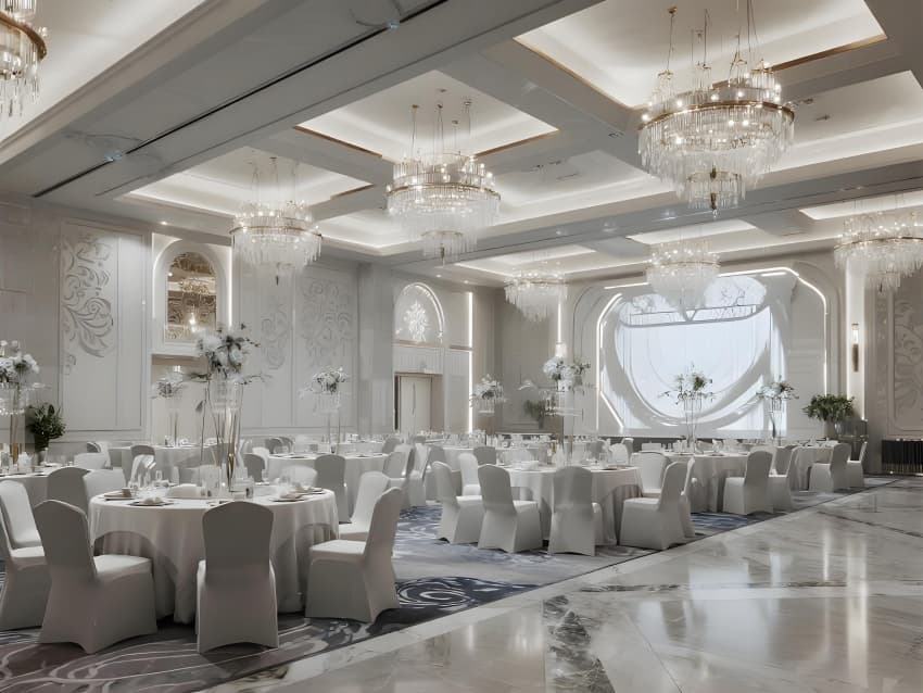 合肥2000平婚宴廳設(shè)計(jì)效果分享