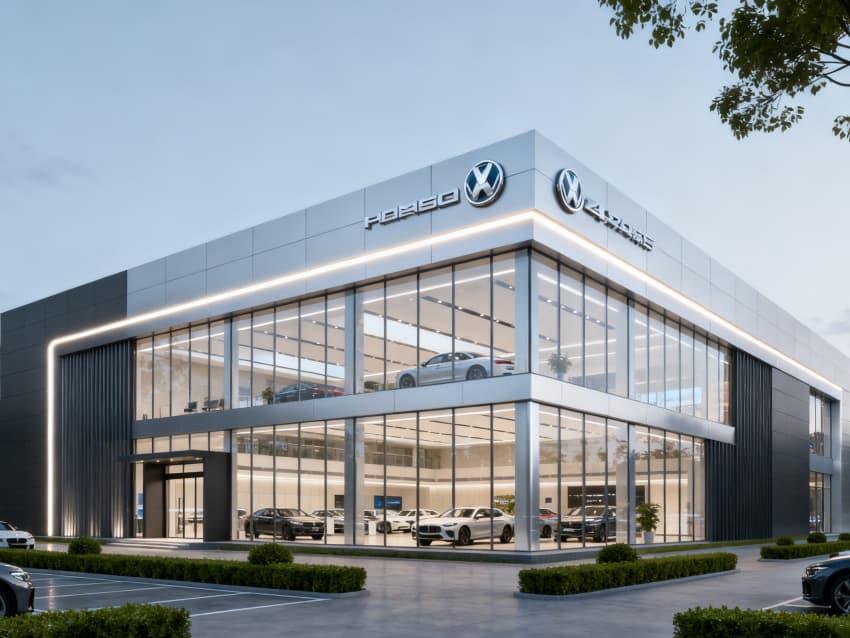 2600平合肥汽車(chē)4S店裝修設(shè)計(jì)效果分享