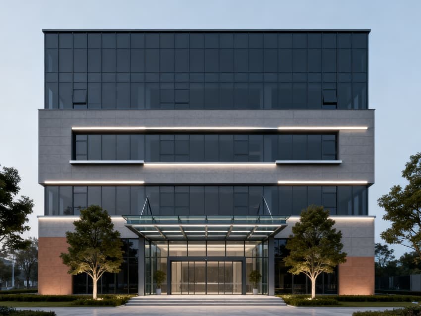 蕪湖3300平三層辦公樓裝修設(shè)計效果分享