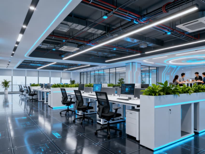 滁州3100平信息技術(shù)公司辦公空間裝修設(shè)計效果