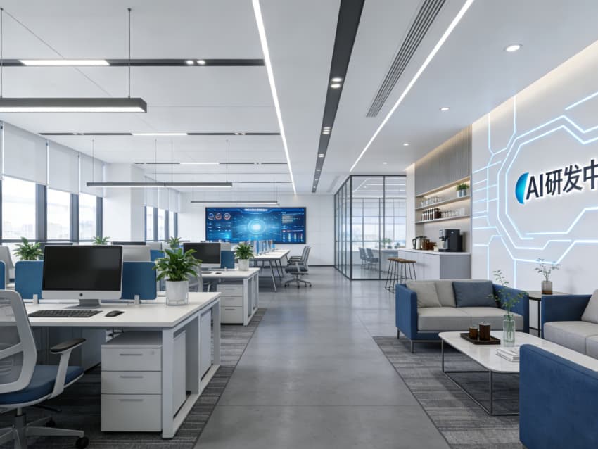 合肥辦公樓設(shè)計(jì)：2700平人工智能研發(fā)公司辦公室