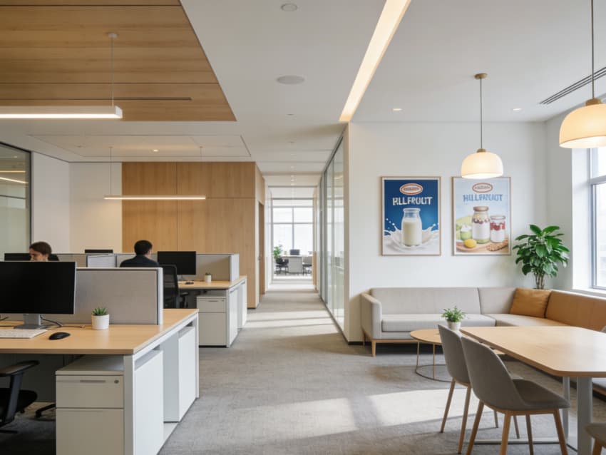 蕪湖辦公室設(shè)計：2100平乳制品公司辦公室效果