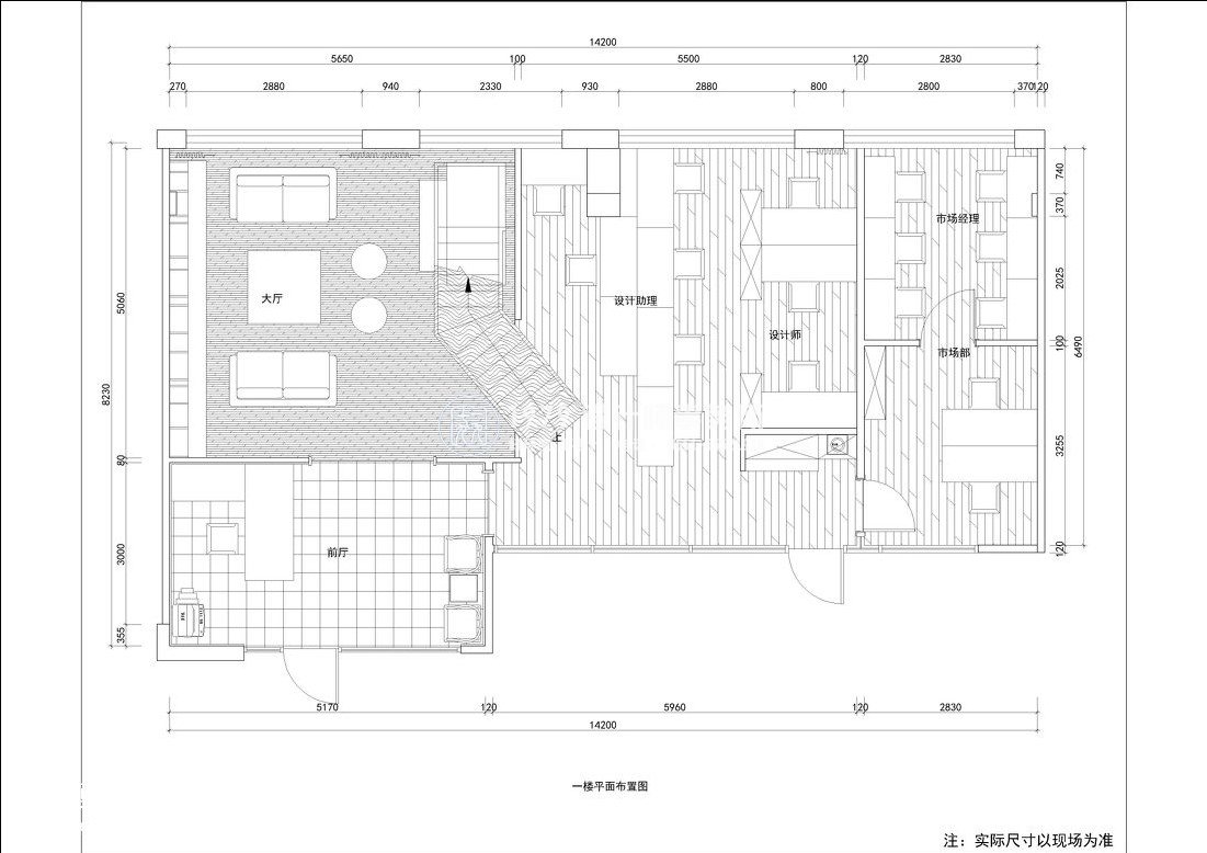 宏光設(shè)計之一樓平面布置圖