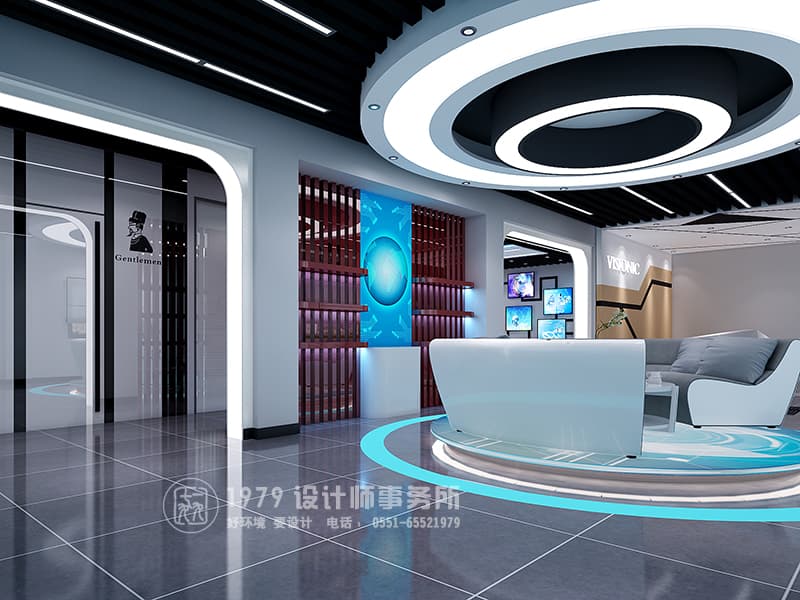 辦公樓顯示器展廳大廳設(shè)計(jì)裝修效果圖