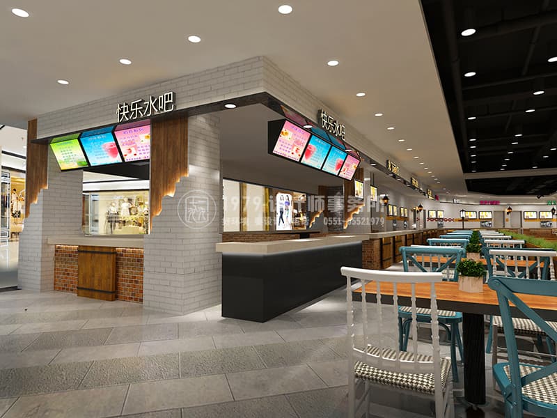 美食廣場(chǎng)局部店面裝修設(shè)計(jì)效果圖