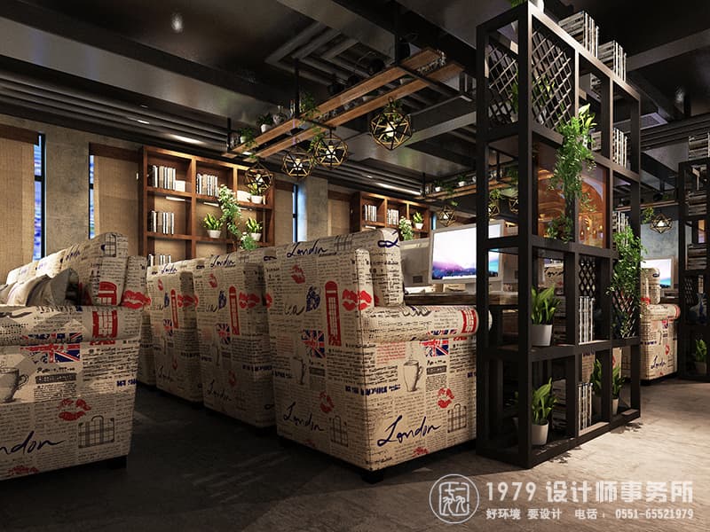 合肥loft風(fēng)格網(wǎng)咖裝修設(shè)計效果圖