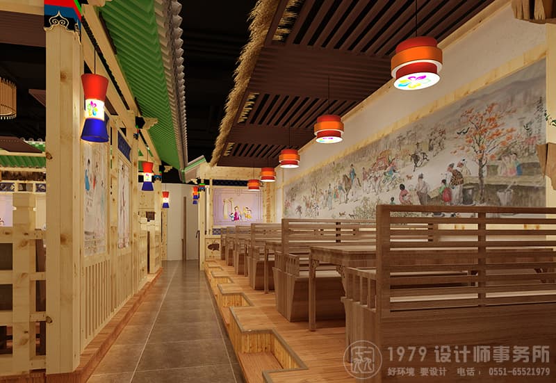 合肥櫻花樹(shù)朝鮮餐廳六人區(qū)用餐區(qū)裝修設(shè)計(jì)效果圖