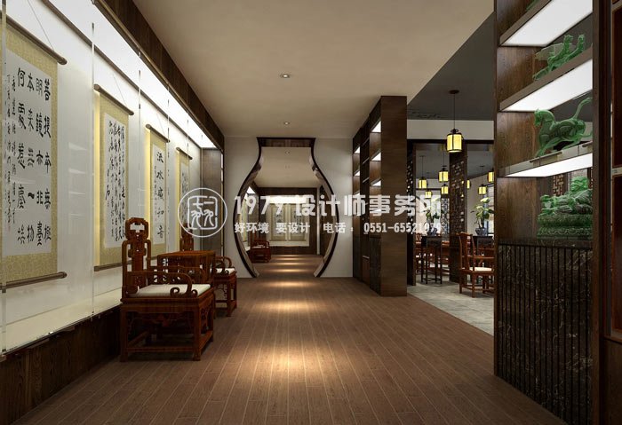 合肥書(shū)法培訓(xùn)機(jī)構(gòu)通道裝修設(shè)計(jì)案例
